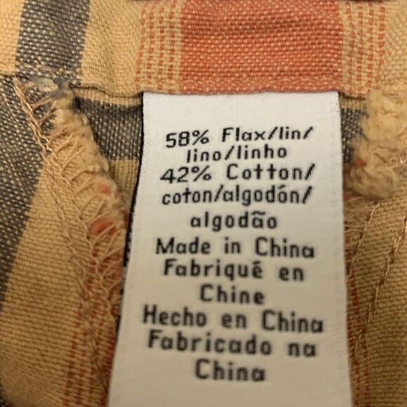 Womens‎ Calvin Klein Striped Flax Belted Wide Leg Cropped Pants - Picture 6 of 8